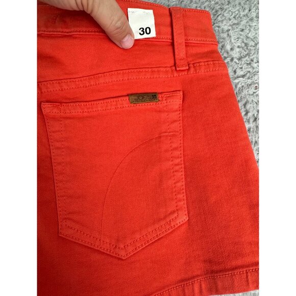 Joes Womens Grenadine Red Denim Shorts Size 30 NWT Cotton 5-Pocket Design - Picture 2 of 13